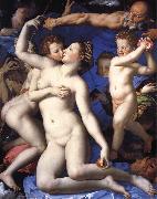 Agnolo Bronzino An Allegory with Venus and Cupid oil